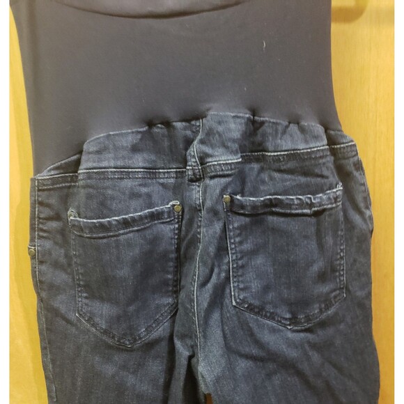 INDIGO BLUE MATERNITY Navy DENIM tapered leg pull on 1SZ XS LIGHTLY USED #XXX - Picture 4 of 5